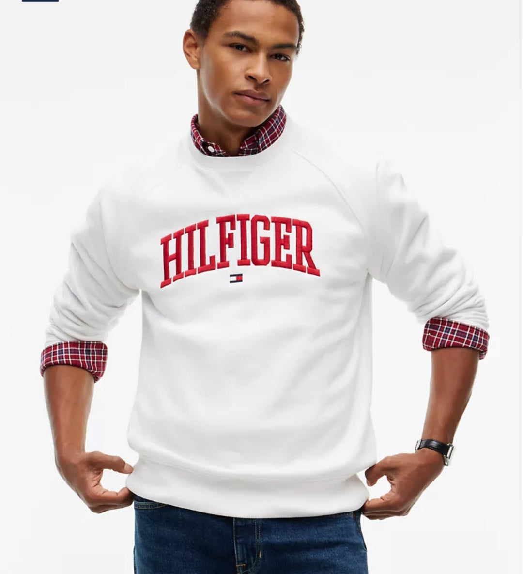 Tommy Varsity Hilfiger Logo Raglan women Sweatshirt - Ecru