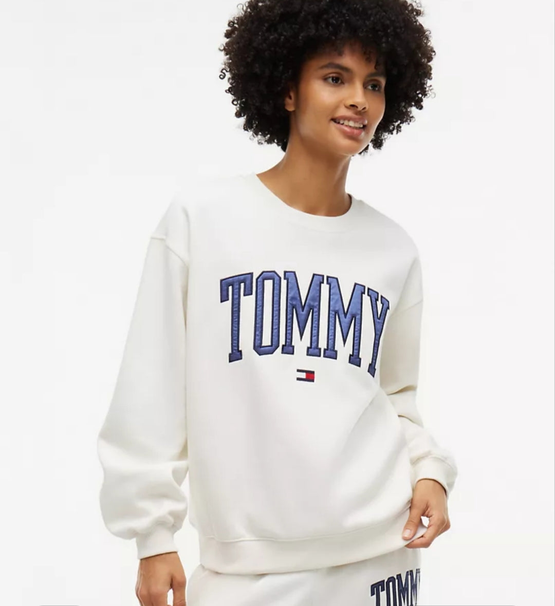 Tommy Varsity Tommy Logo Crewneck Women  Sweatshirt -  Ivory