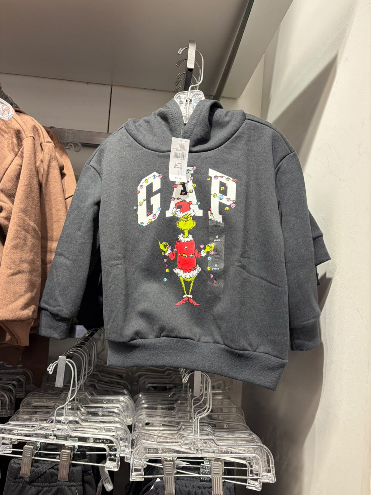 Gap babyGap Relaxed Colorblock Logo Hoodie - Grinch Black