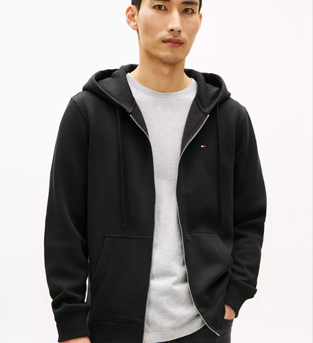 Tommy Essential Zip  Men Hoodie - Black