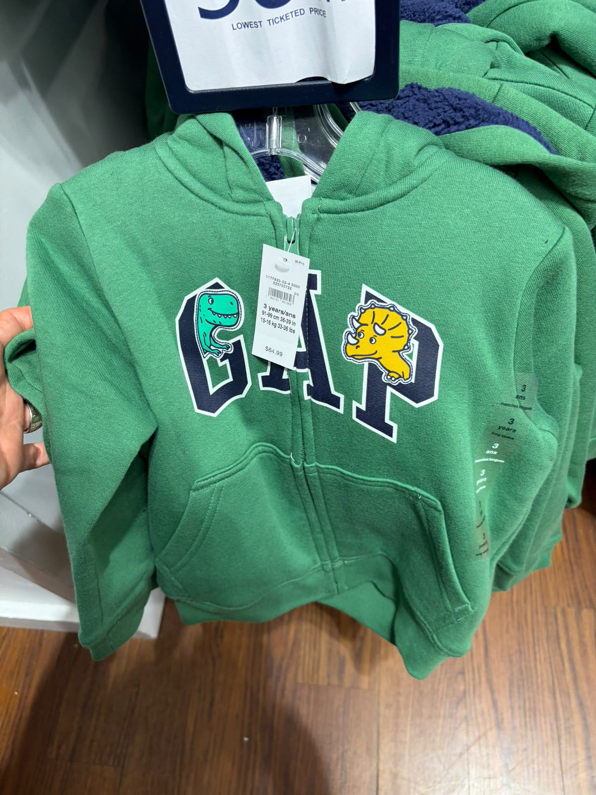 Gap babyGap Sherpa-Lined Logo Zip Boy Hoodie - Blue Track Brannen