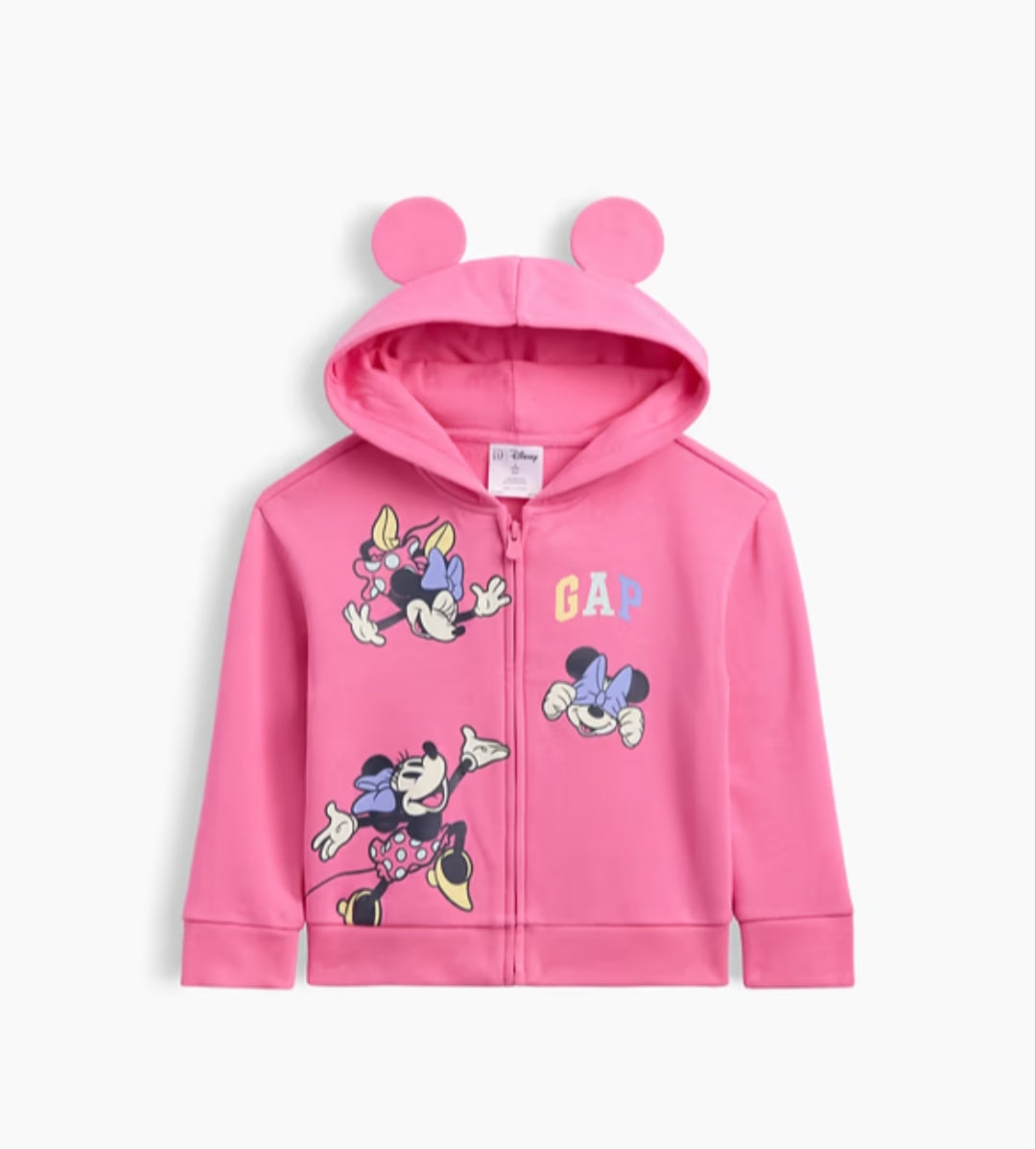 Gap babyGap Relaxed Colorblock Logo Hoodie - Love Pink Rainbow