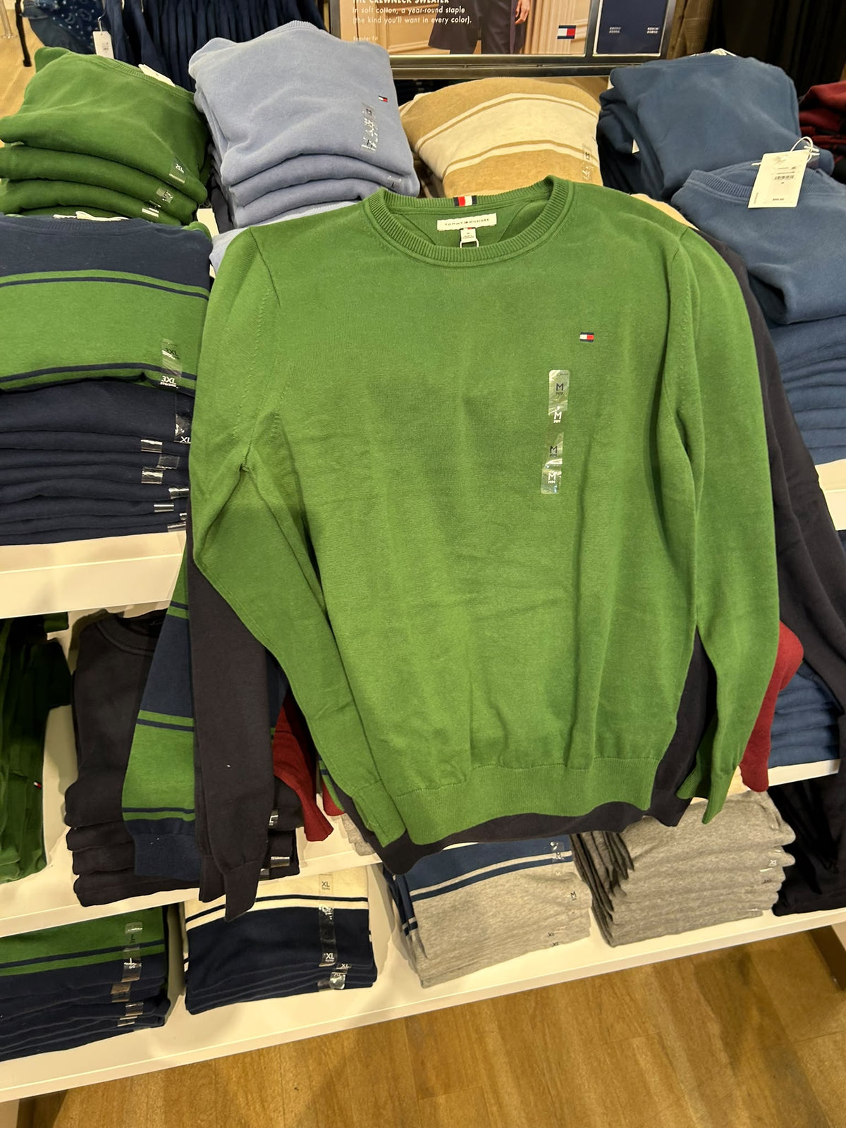 Tommy Classic Crewneck Men Sweater-Deep Evergreen