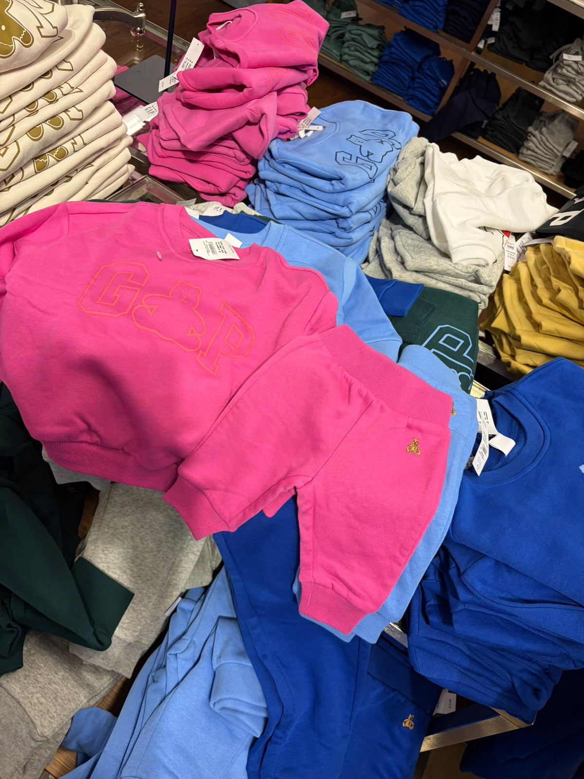Gap babyGap Relaxed Holiday Logo Boy and Girl  Sweatshirt - Standout Pink