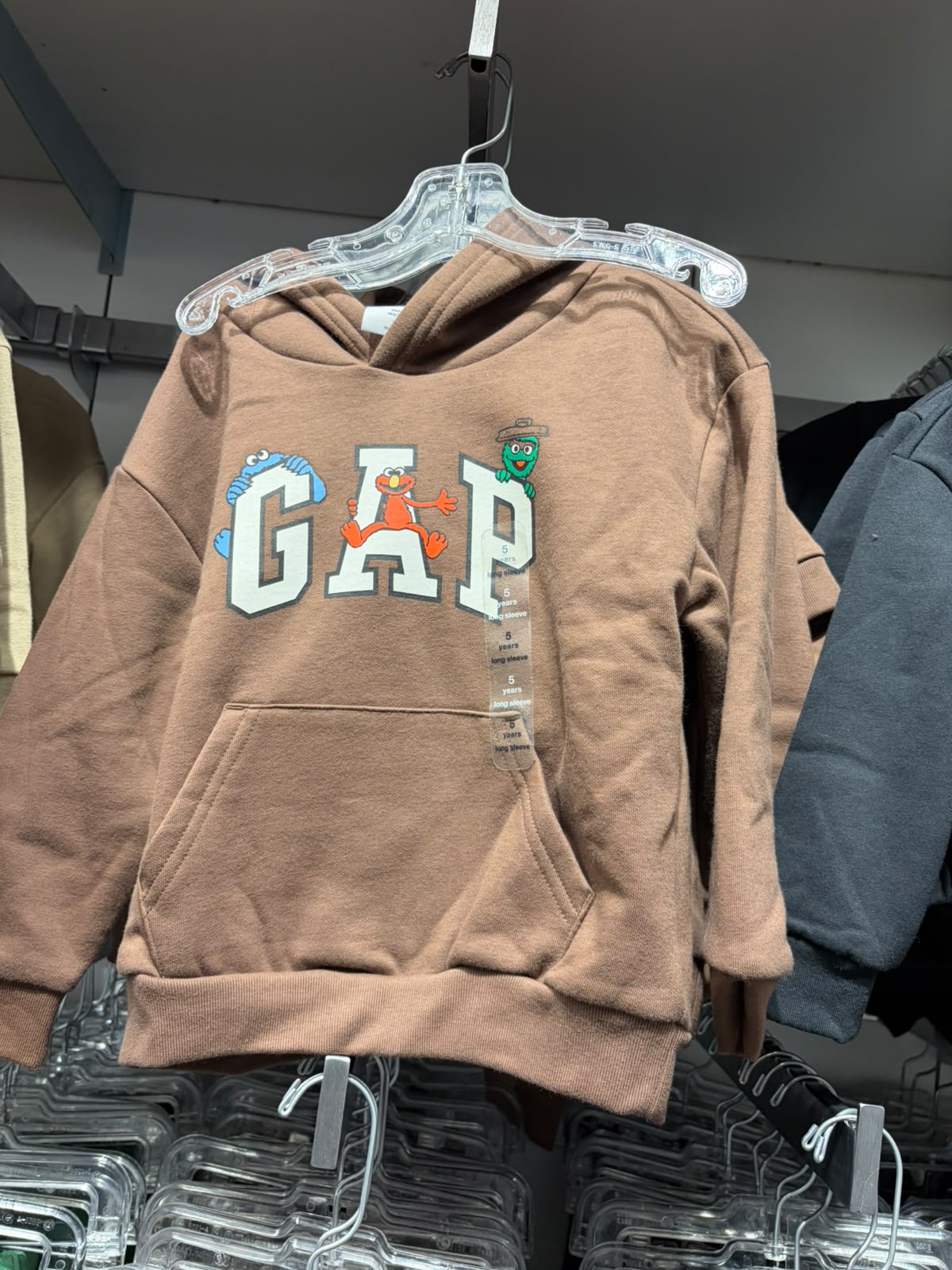 Gap babyGap Relaxed Colorblock Logo Boy Hoodie - Amber Wood Elmo
