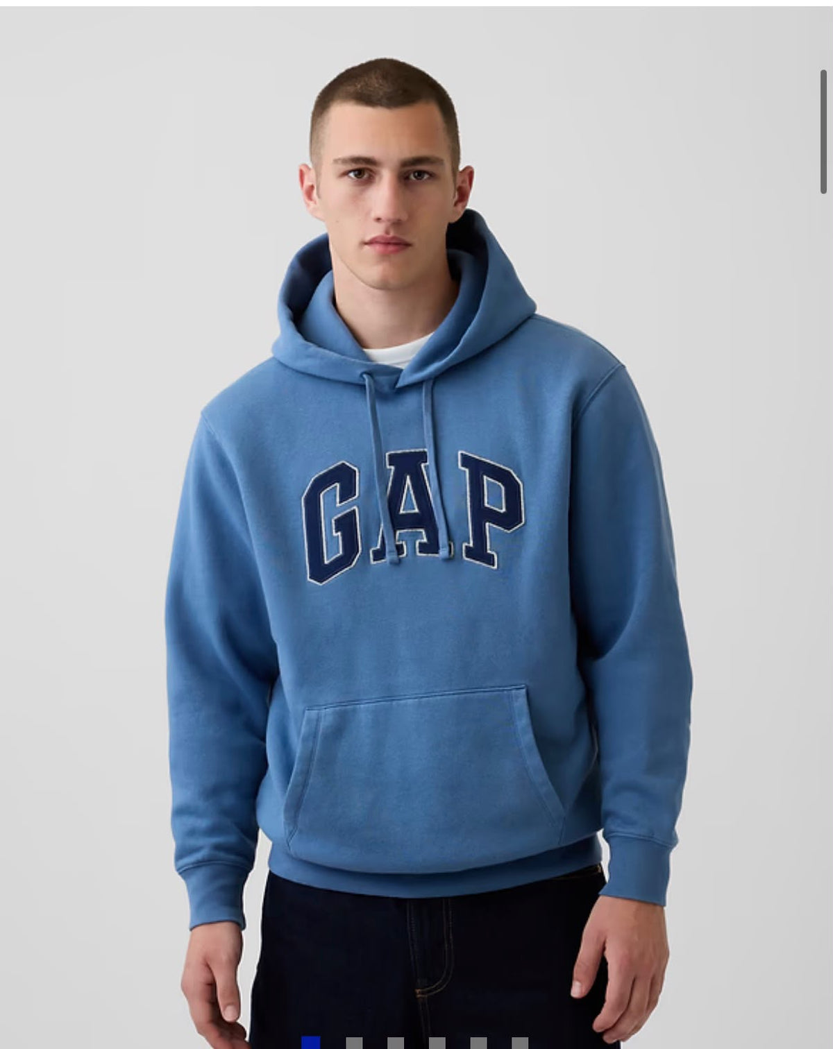 Gap Adult VintageSoft Arch Logo Men  Hoodie - Bainbridge Blue