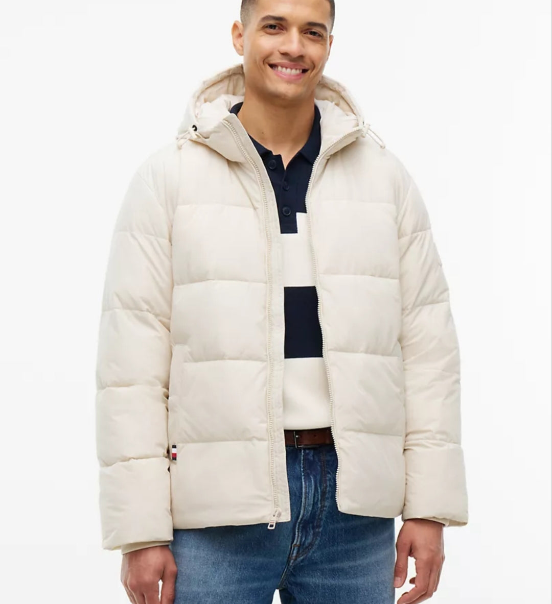 Tommy Waterproof Puffer  Men Jacket - Newsprint Beige