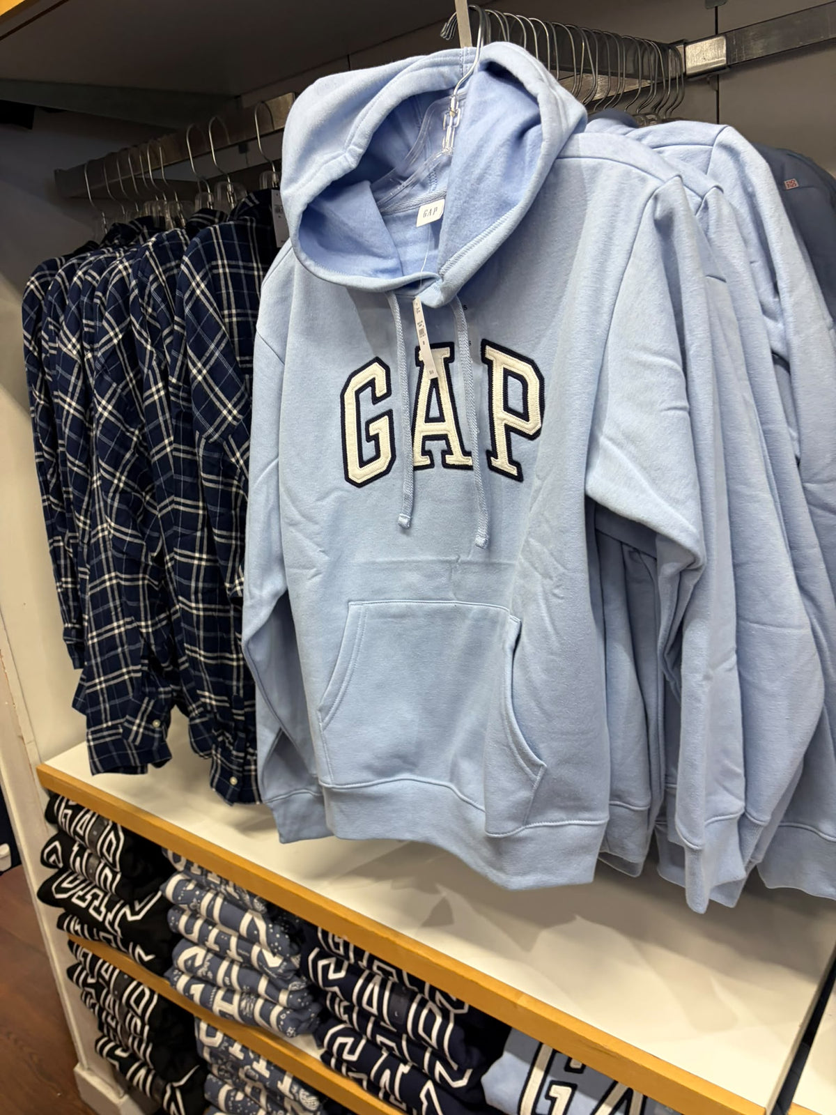 Gap Relaxed Gap Logo Women Hoodie - Aistream Blue