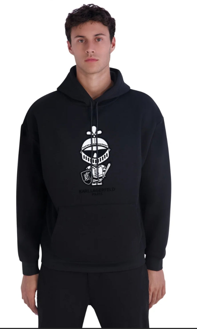 Karl FLEECE KARL ARMOR Men  HOODIE - Black