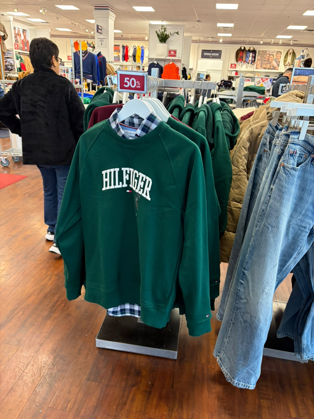 Tommy Varsity Hilfiger Logo Raglan women Sweatshirt - Ornamental Green