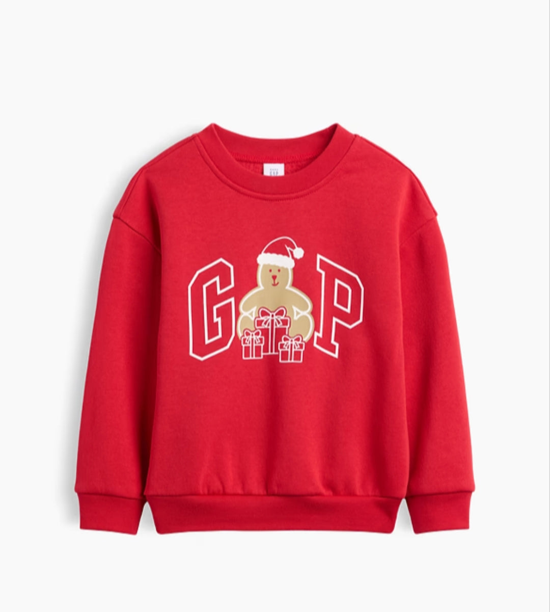 Gap babyGap Relaxed Holiday Logo Boy and Girl  Sweatshirt - Modern Red