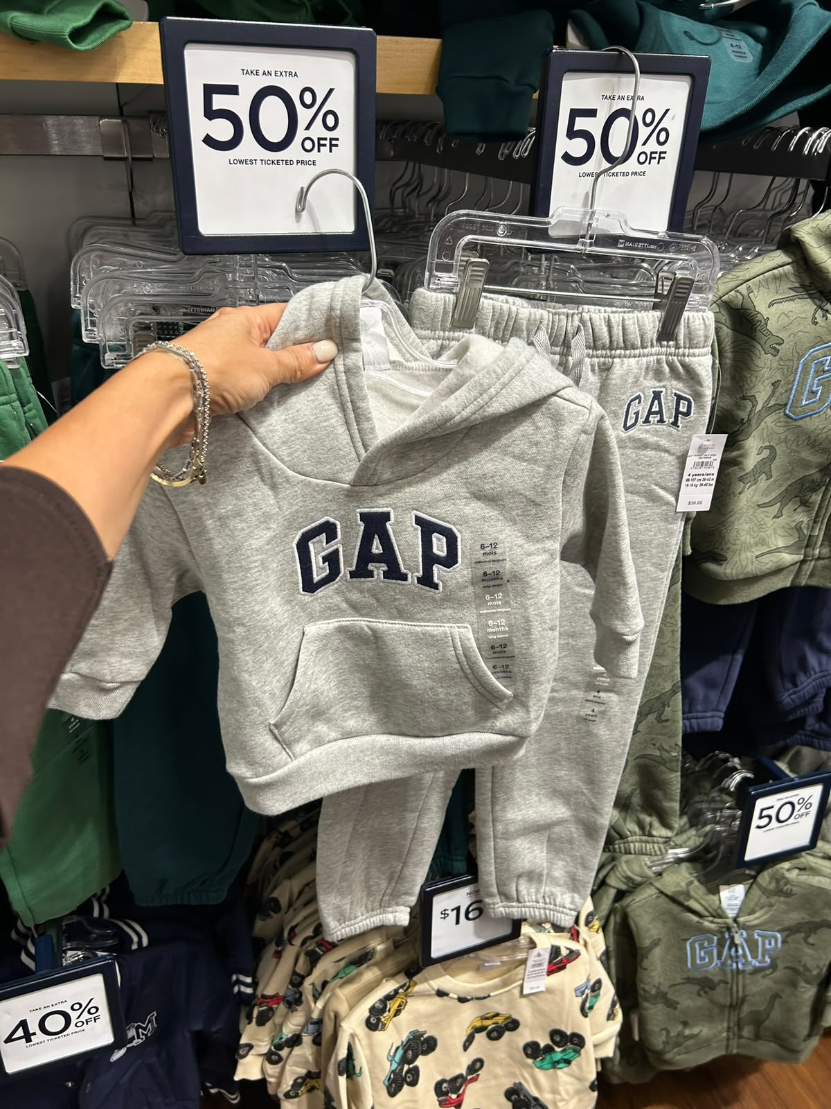 Gap Baby & Toddler VintageSoft Logo Boy Hoodie - Light Heather Grey