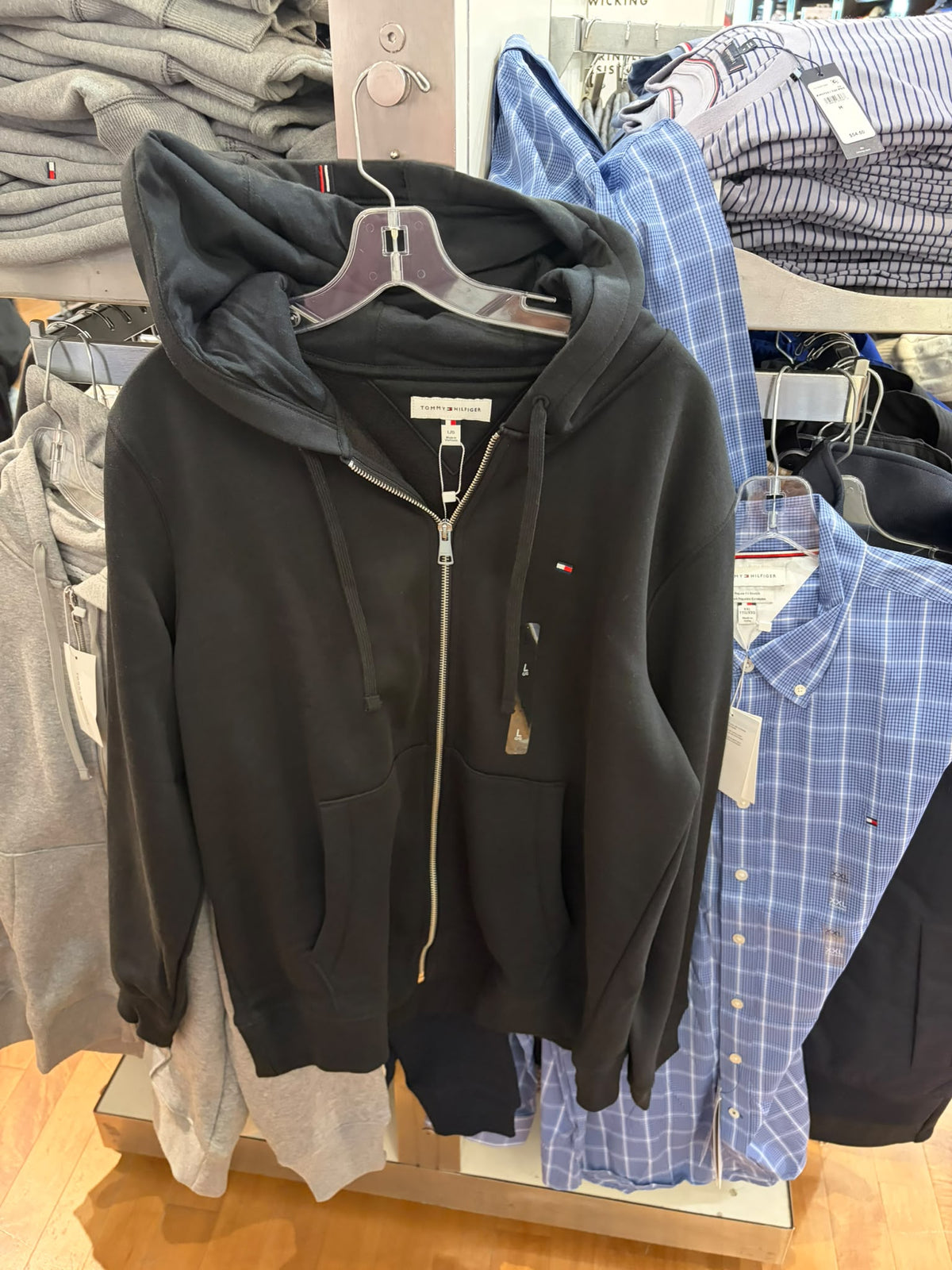 Tommy Essential Zip  Men Hoodie - Black
