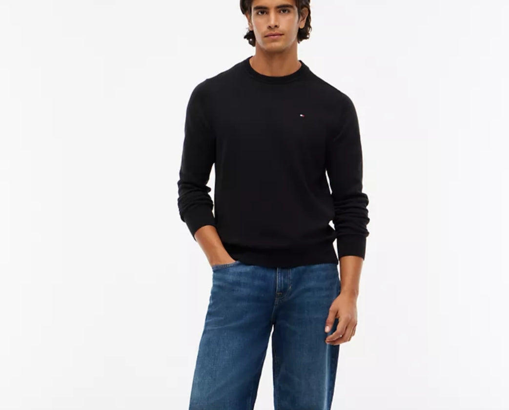 Tommy Classic Crewneck Men Sweater-Black