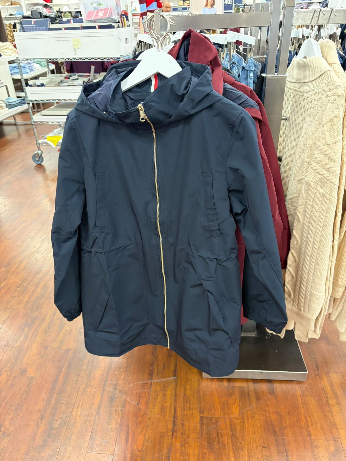Hooded Storm  women Jacket - Navy Blue