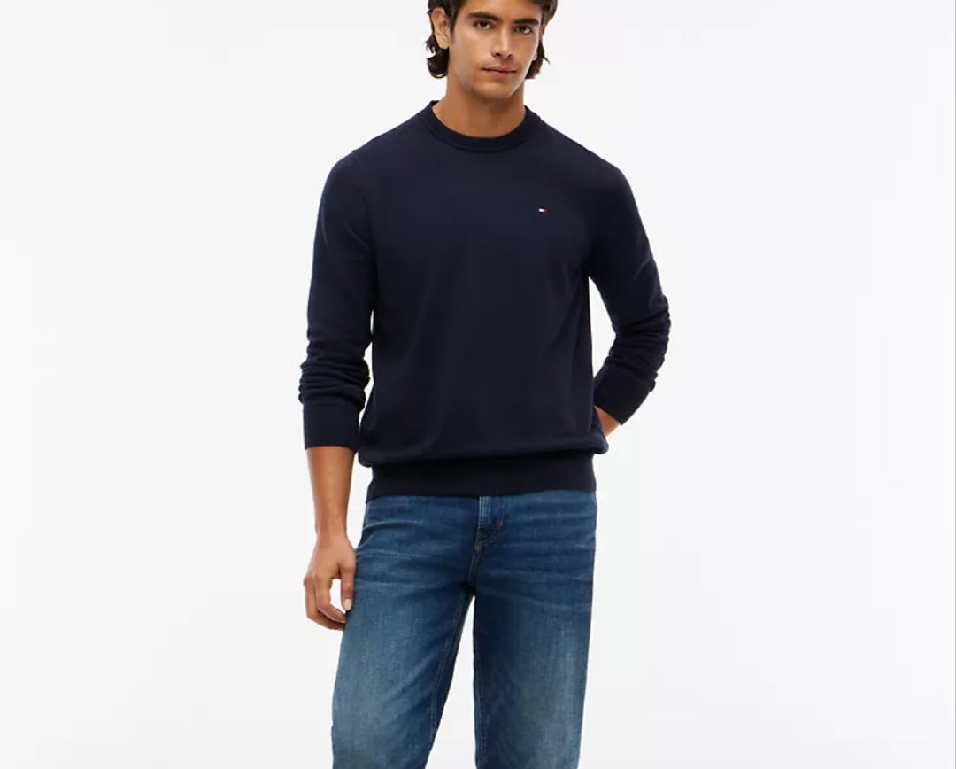 Tommy Classic Crewneck Men Sweater-Navy