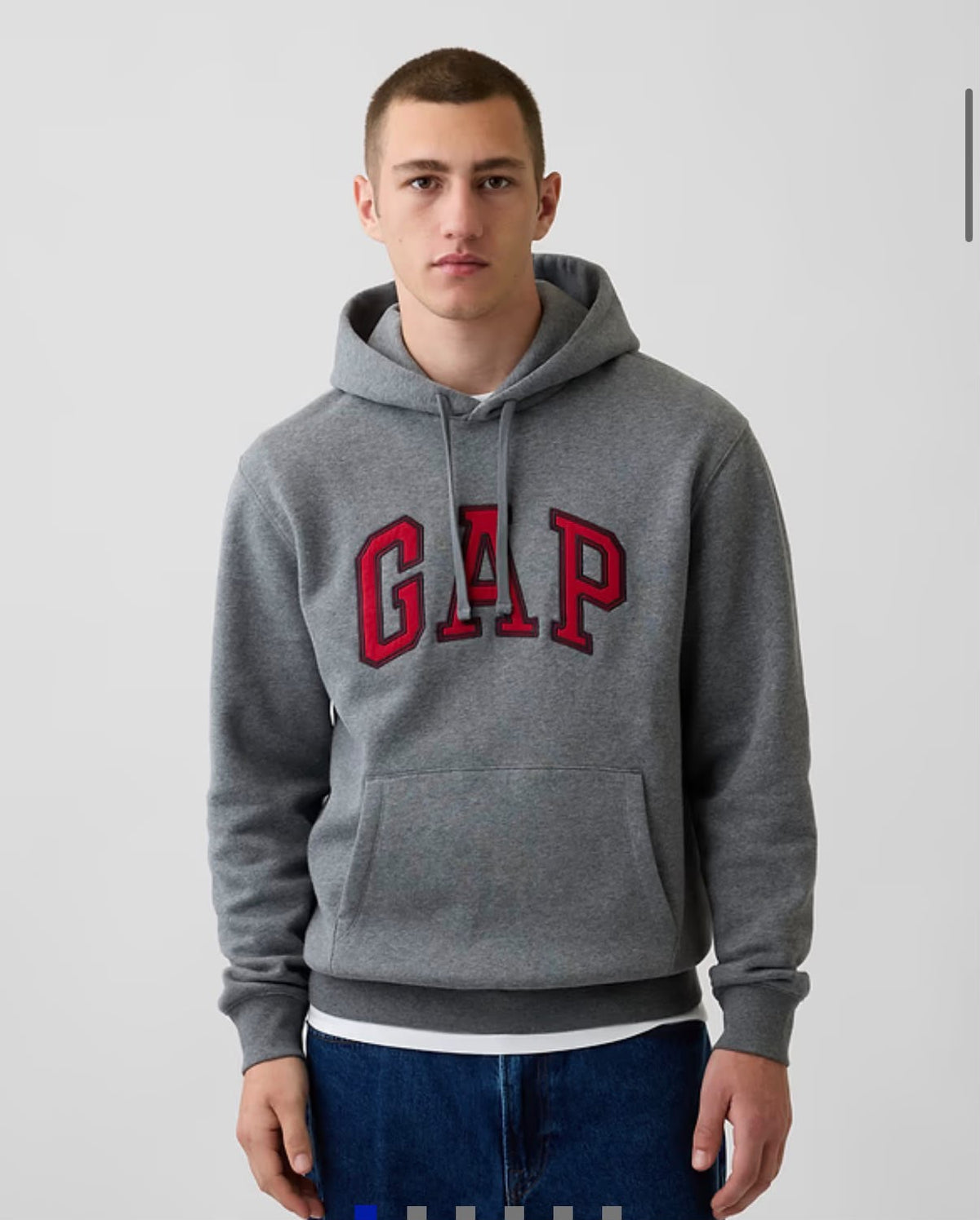 Gap Adult VintageSoft Arch Logo Men  Hoodie - Charcoal Grey