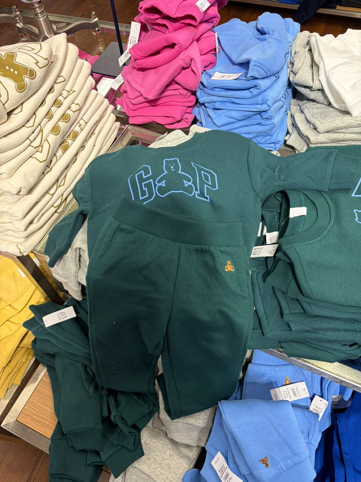 Gap babyGap Relaxed Holiday Logo Boy and Girl  Sweatshirt - Tropic Green