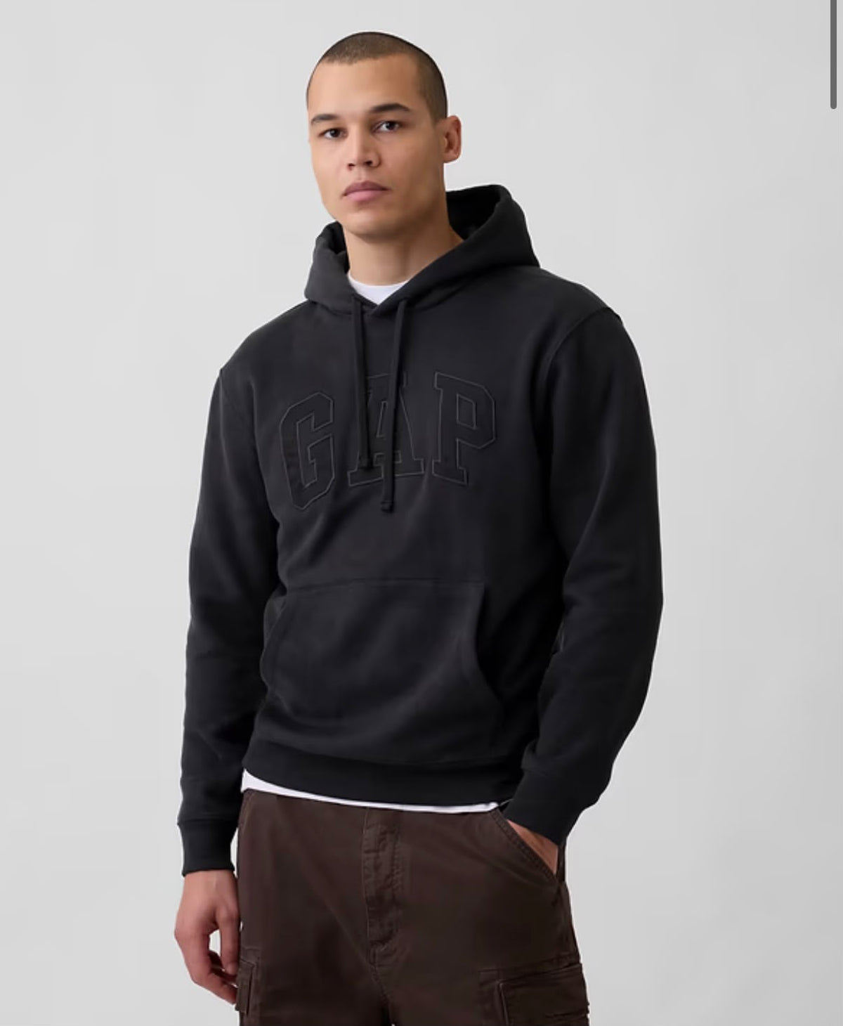 Gap Adult VintageSoft Arch Logo Men  Hoodie - Black Combo
