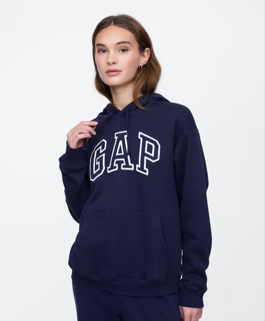 Gap Relaxed Gap Logo Women Hoodie - Navy Uniform
