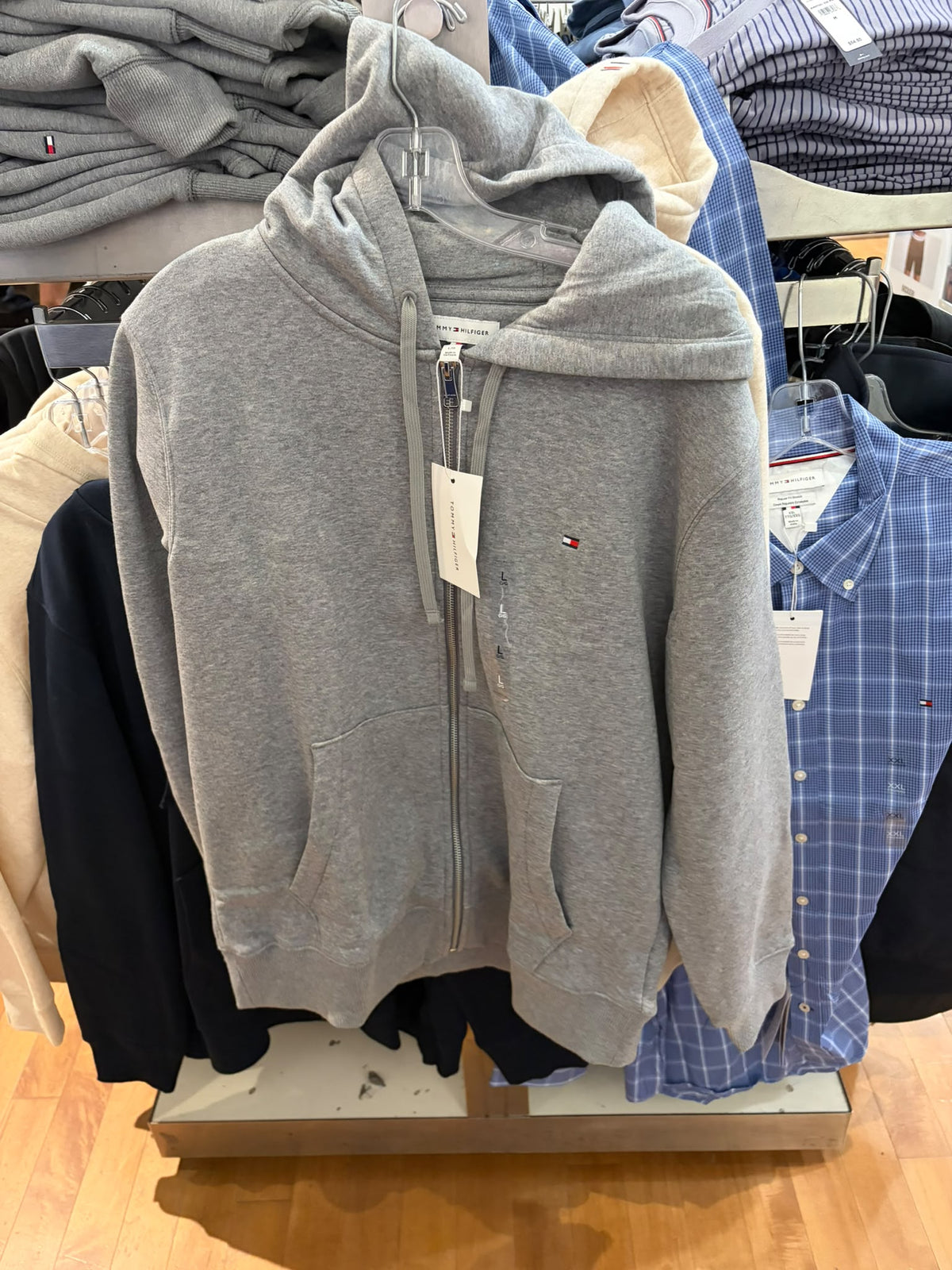 Tommy Essential Zip  Men Hoodie - Grey