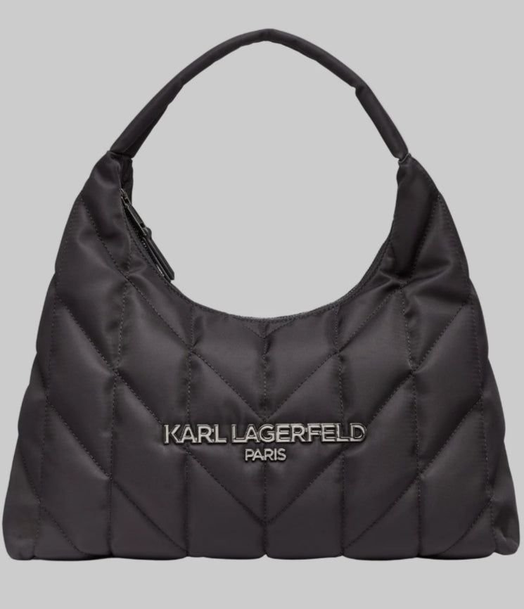 Karl VOYAGE QUILTED LOGO Women HOBO - Black