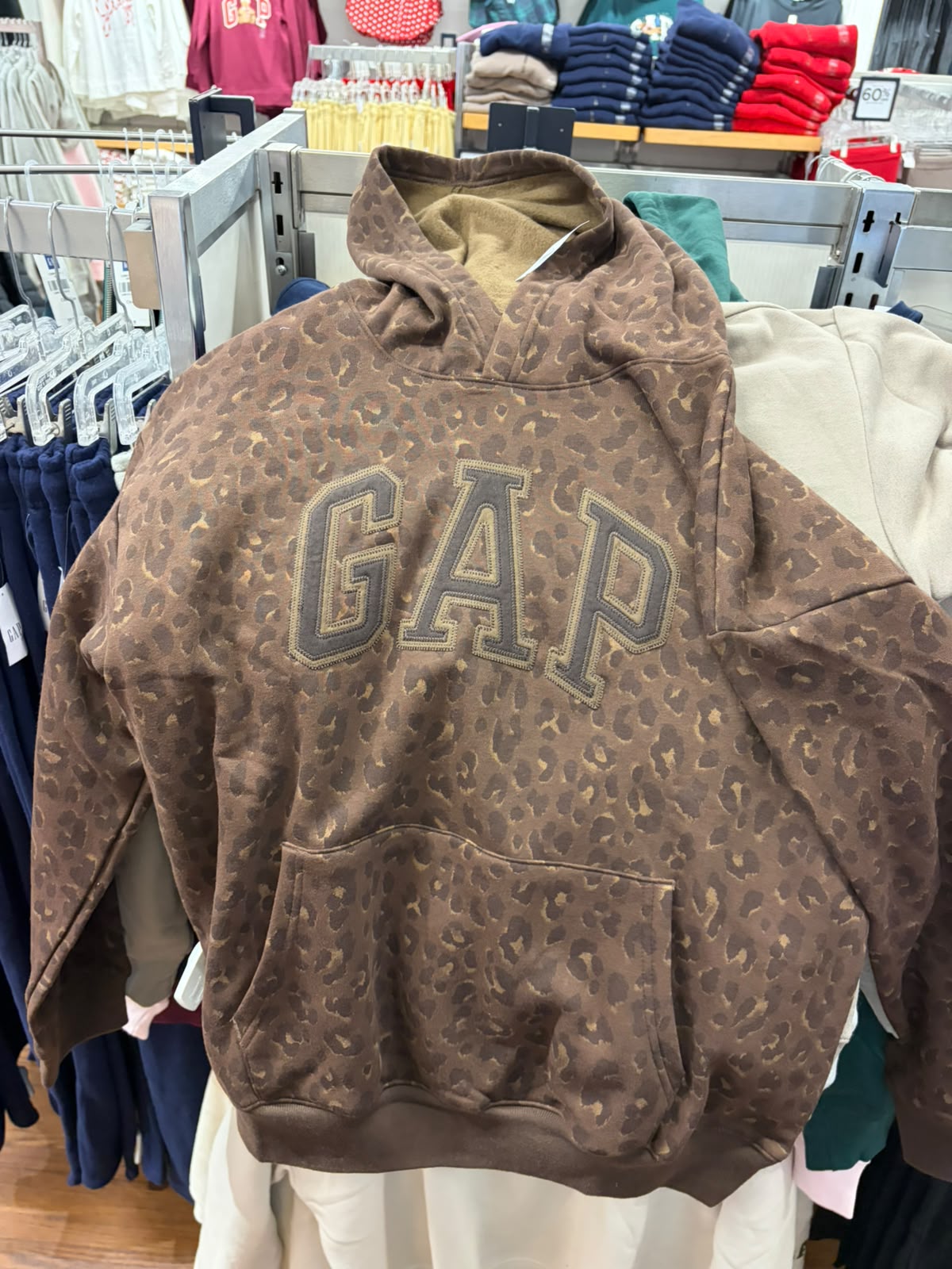 Gap Relaxed Gap Logo Women Hoodie - Leopard Print