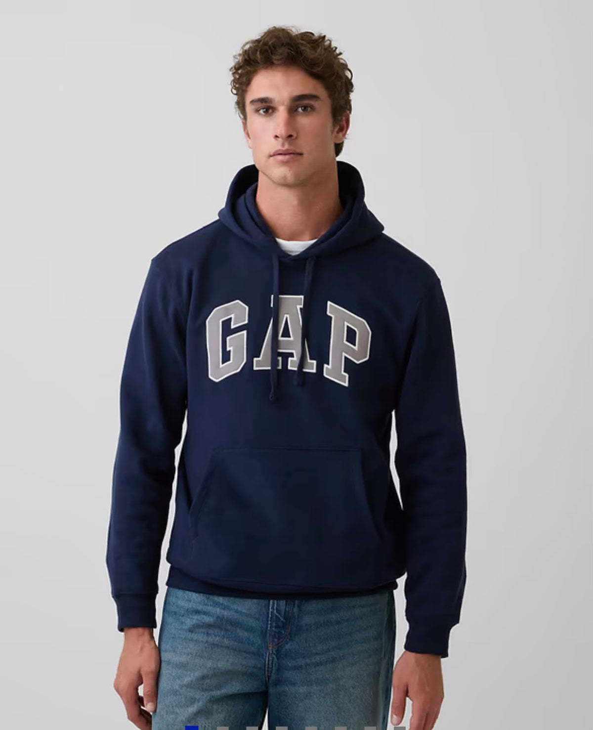 Gap Adult VintageSoft Arch Logo Men  Hoodie - Tapestry Navy Blue