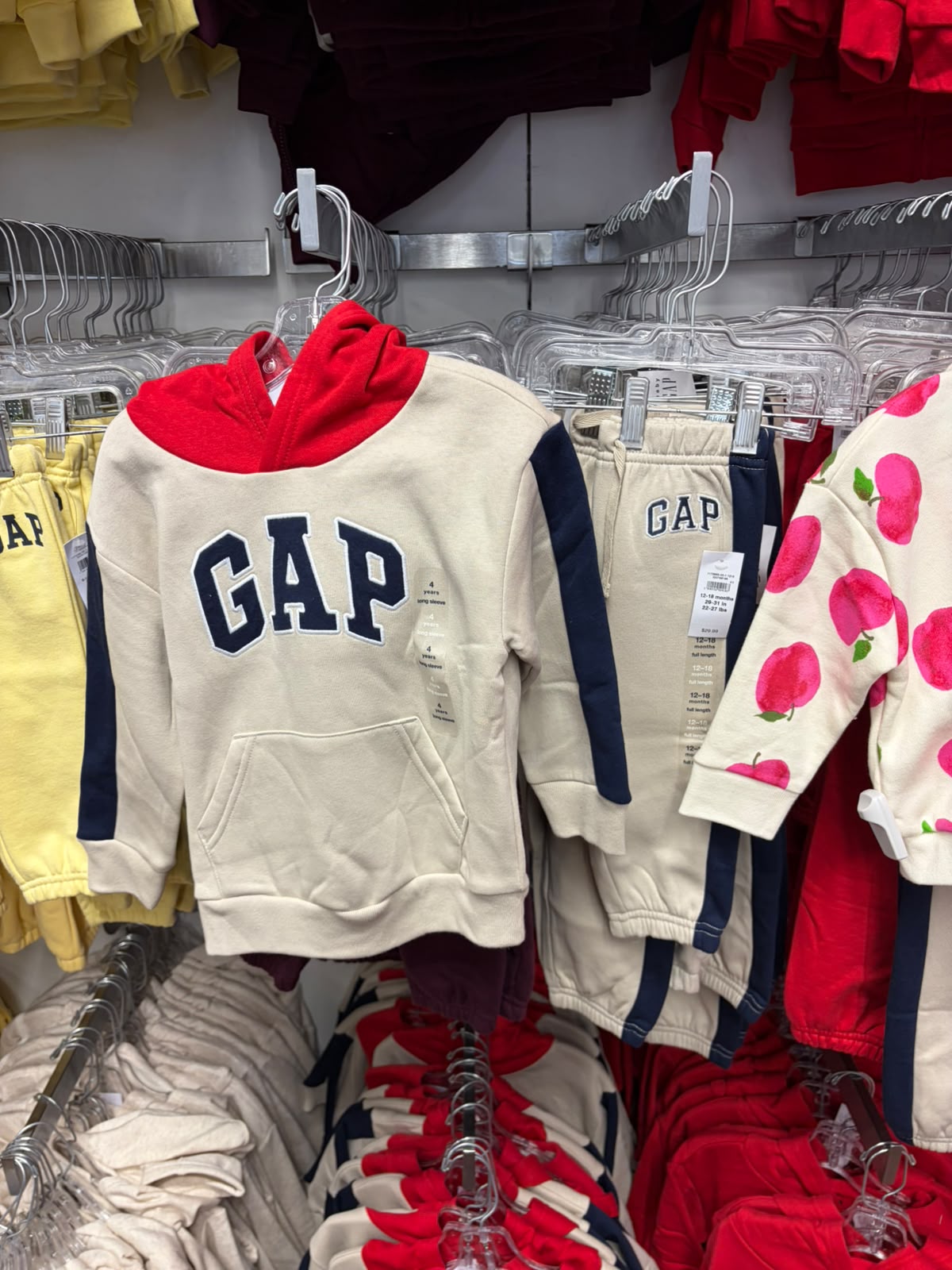 Gap babyGap Relaxed Colorblock Logo Hoodie - Moonstone Multi