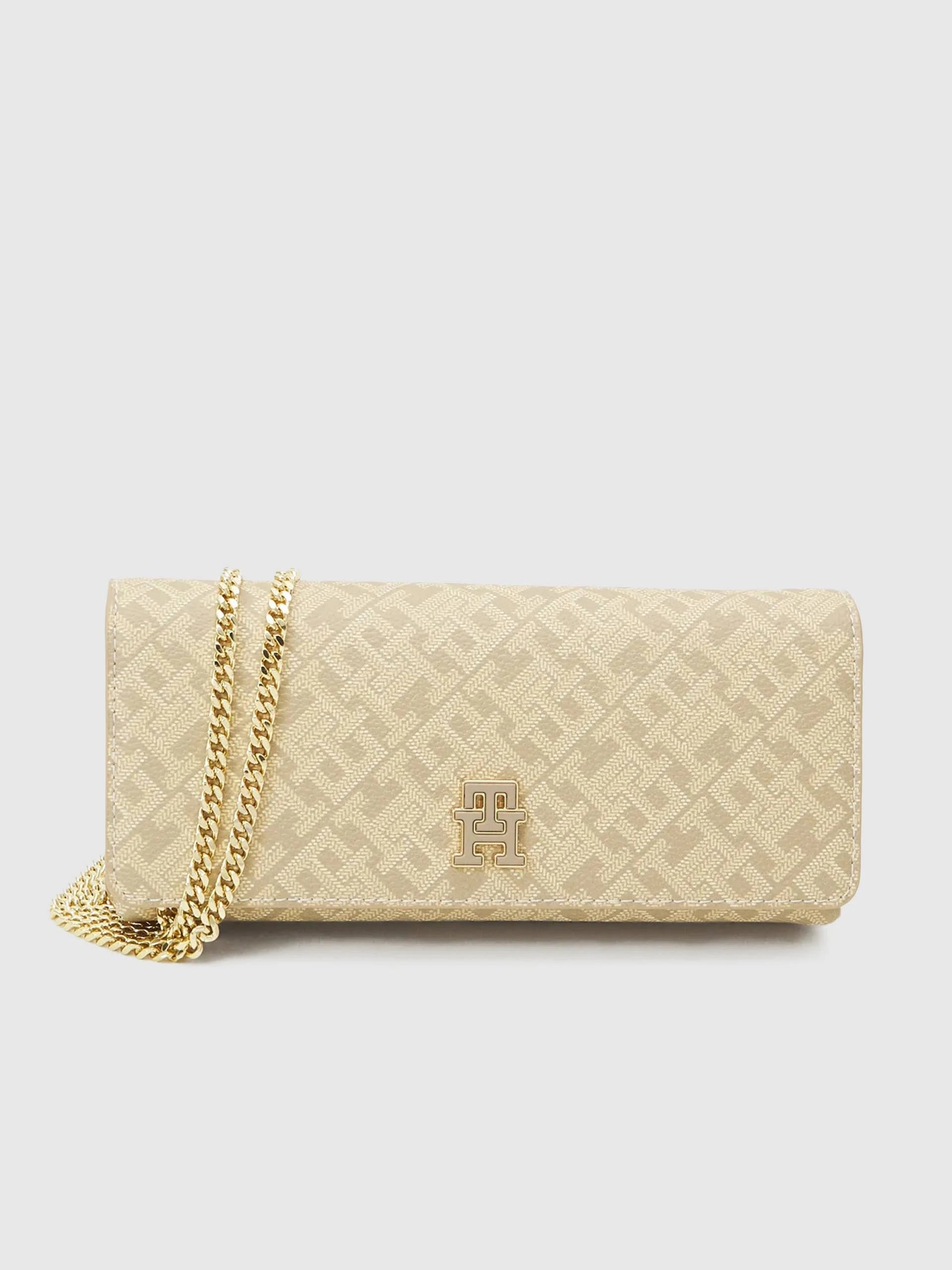 Tommy Hilfiger Monogram Clutch with Removable Chain