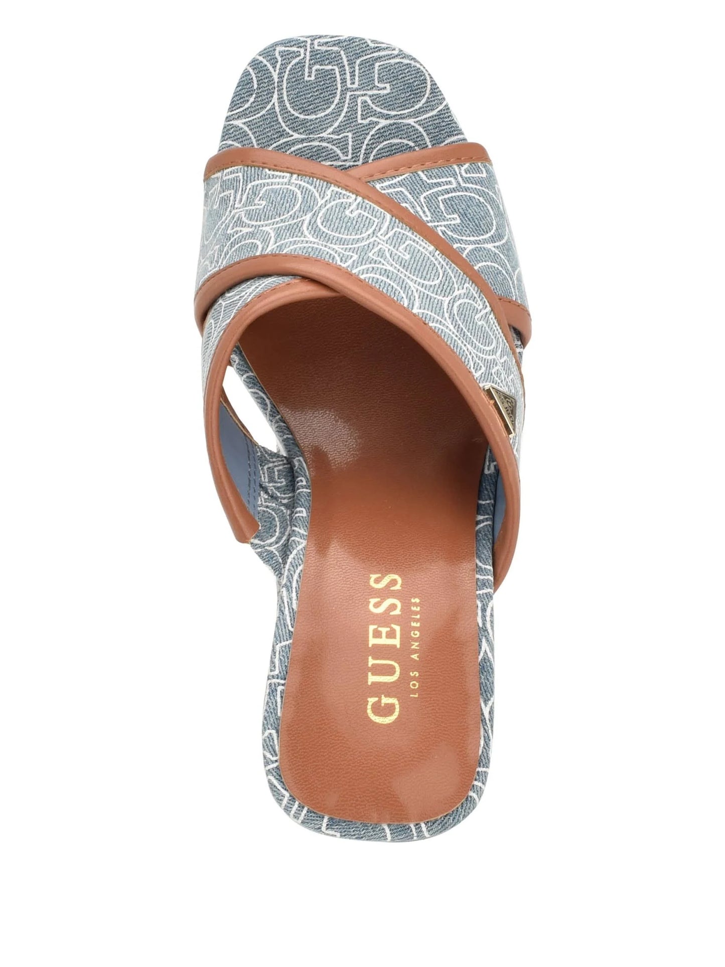 Guess Womens' Chimes Denim Crisscross Wedges