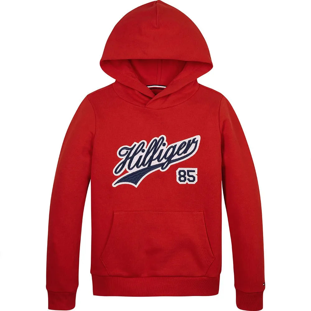 Boys' Tommy Hilfiger Hoodie - Hilfiger Script - Fierce Red