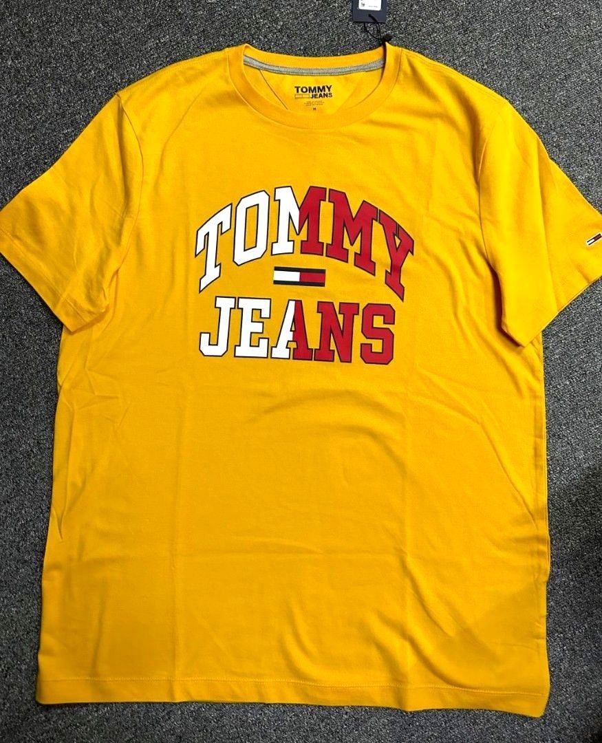 Tommy MENS' Tie Dye Logo TShirt - Yellow