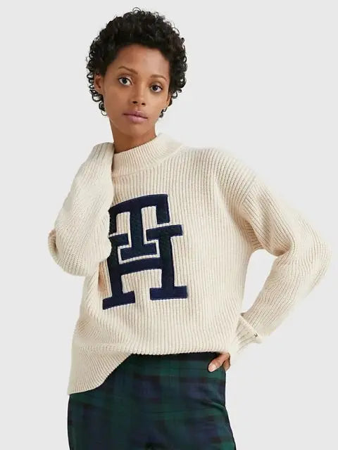 WOMENS' TOMMY HILFIGER Monogram Relaxed Fit Jumper